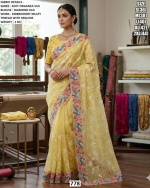 Organza Silk Saree Collection For Women's