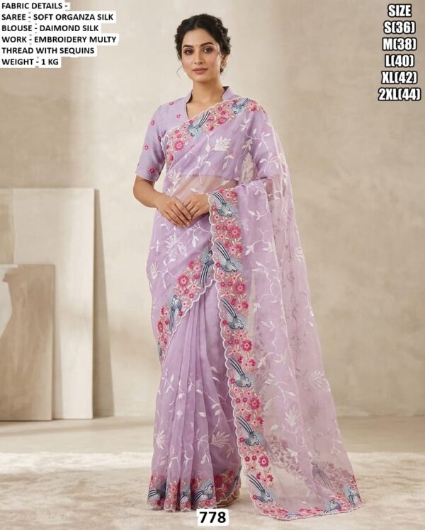 Organza Silk Saree Collection For Women's