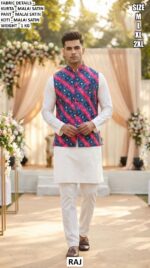 Mens Or Kids Ethnic Wear Kurta Pajama with Jacket
