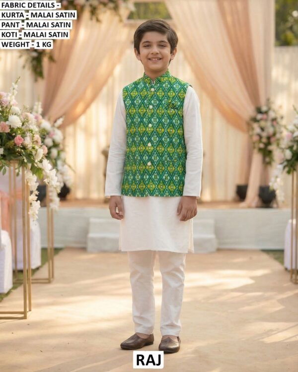 Mens Or Kids Ethnic Wear Kurta Pajama with Jacket