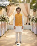 Mens Or Kids Ethnic Wear Kurta Pajama with Jacket