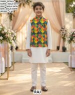 Mens Or Kids Ethnic Wear Kurta Pajama with Jacket