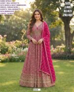 Real Georgette Heavy Embroidery Gown For Ladies