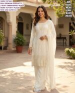 Premium Georgette Palazzo Suit Set | Heavy Embroidery Festive Wear Designer Collection