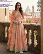 Heavy Chinon Silk Gown ✨ Premium Wedding Wear Designer Collection