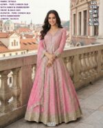 Heavy Chinon Silk Gown ✨ Premium Wedding Wear Designer Collection