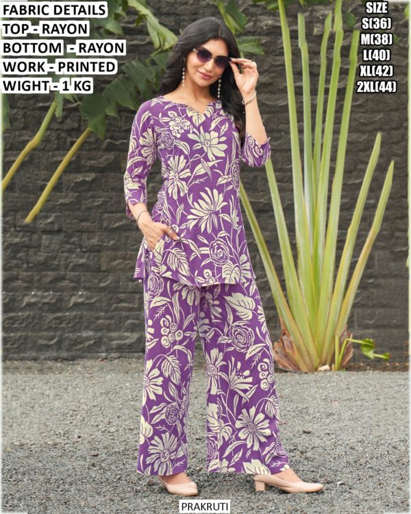 Floral Printed Rayon Co-Ord Set for Women | Stylish Daily Wear Outfit❤️