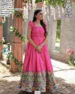 Dola Silk Embroidered Anarkali Gown for Women❤️😍