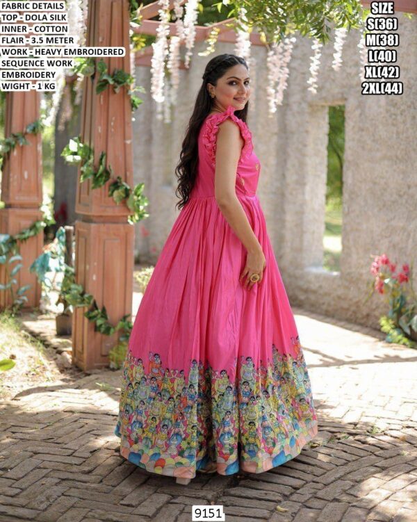 Dola Silk Embroidered Anarkali Gown for Women❤️😍