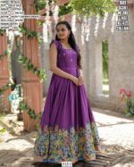 Dola Silk Embroidered Anarkali Gown for Women❤️😍