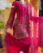 Faux Georgette Heavy Embroidered Suit Set for Women💫