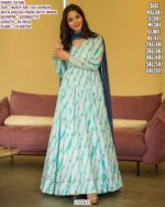 Floral Printed Chinon Anarkali Gown for Women | Party Wear Ethnic Dress