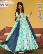 Floral Printed Chinon Anarkali Gown for Women | Party Wear Ethnic Dress