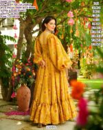 Floral Printed Chinon Anarkali Gown for Women | Party Wear Ethnic Dress