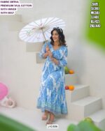 Premium Cotton Embroidered And Natural Crepe Kurti Pant Set for Women