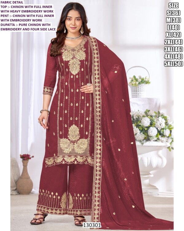 legent Women’s Chinon Silk Embroidered Palazzo Set | Boutique & Apparel Collection
