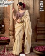 Embroidered Viscous Crepe Saree for Women | Party Wear Ethnic Saree
