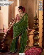 Embroidered Viscous Crepe Saree for Women | Party Wear Ethnic Saree