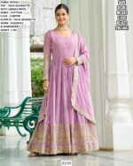 Faux Georgette Anarkali Suit for Women | Embroidered Festive Wear