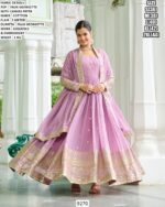 Faux Georgette Anarkali Suit for Women | Embroidered Festive Wear