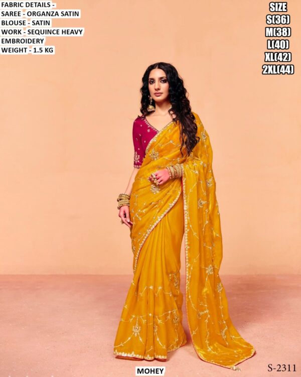 Designer Party Wear Saree Collection for Women | Organza Satin, Satin & Embroidered Sarees