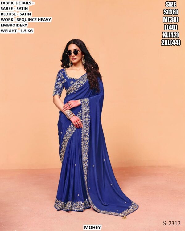 Designer Party Wear Saree Collection for Women | Organza Satin, Satin & Embroidered Sarees