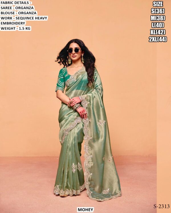 Designer Party Wear Saree Collection for Women | Organza Satin, Satin & Embroidered Sarees