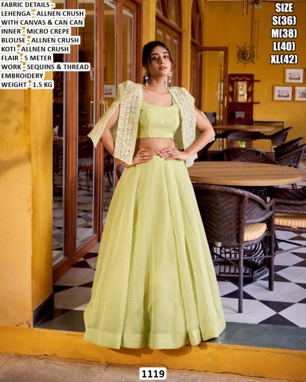 Blush Lehenga Choli with Embroidered Koti for Women