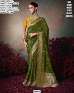 Chiniya Silk Saree for Women | Embroidered Party Wear Saree