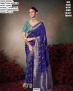 Chiniya Silk Saree for Women | Embroidered Party Wear Saree