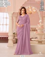 Georgette Saree with Embroidered Banglori Blouse for Women