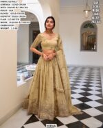 Gold Crush Lehenga Choli for Women | Sequins Embroidered Festive Wear