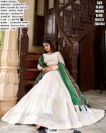 White Lehenga Choli with Patola Dupatta for Women | Festive Ethnic Wear