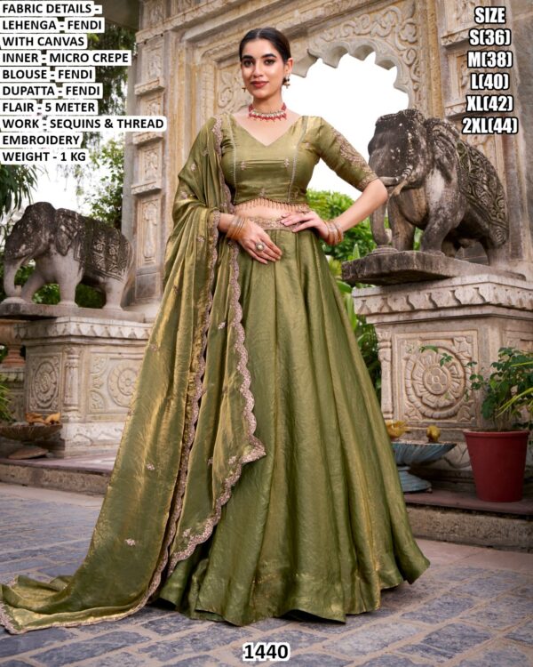 Premium Women’s Lehenga Choli | Sequins & Thread Embroidered Festive Wear