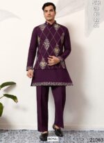 Men’s Viscose Aet Silk Designer Kurta Pajama Set | Festive Ethnic Wear for Men