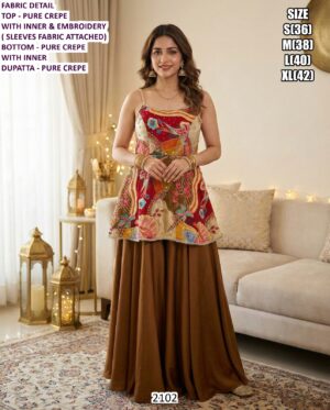 Designer Embroidered Ethnic Suit Set with Dupatta for Festive, Party Wear & Traditional Functions