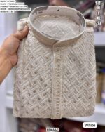 Premium Turquoise Kurta Pajama for Men with Embroidery & Sequins Work