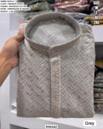 Premium Turquoise Kurta Pajama for Men with Embroidery & Sequins Work