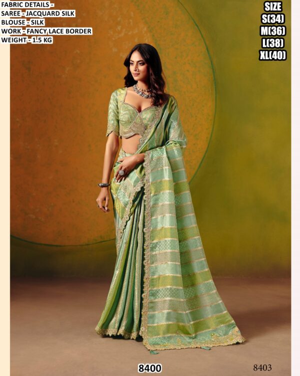 Zari Silk Saree with Fancy Lace Border for Festive, Party Wear and Traditional Functions