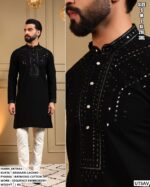 Designer Sequence Embroidered Kurta for Men | Festive & Wedding Wear