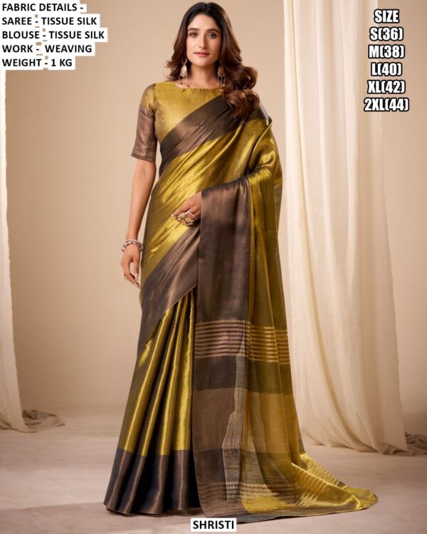 Zari Silk Saree with Fancy Lace Border for Festive, Party Wear and Traditional Functions (Copy)