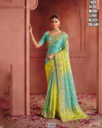 Designer Wedding Wear Saree with Heavy Embroidery and Stylish Blouse