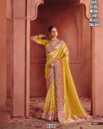 Designer Wedding Wear Saree with Heavy Embroidery and Stylish Blouse