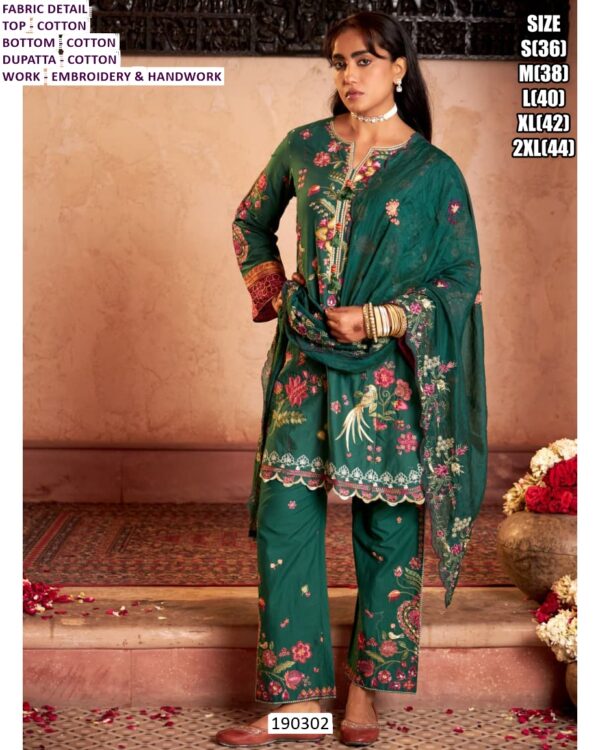 Premium Cotton Embroidered Suit Set for Women