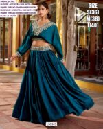 Premium Vichitra Silk Embroidered Lehenga Set for Women