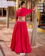 Premium Vichitra Silk Embroidered Lehenga Set for Women