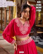 Premium Vichitra Silk Embroidered Lehenga Set for Women