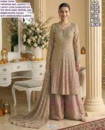 Heavy Look Embroidered Georgette Kurta Palazzo Dupatta Set