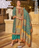 Women’s Jam Satin Printed Mirror Work Palazzo Suit Set