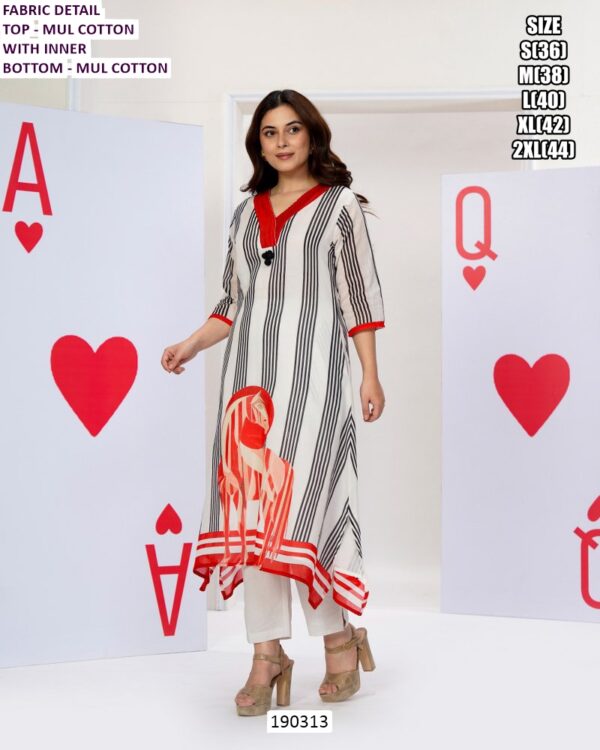 Premium Cotton Floral Printed Kurti Pant Set for Women